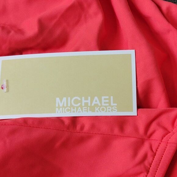 Michael Kors Logo Ring Bandini Swim Halter Top & Bottom 2 piece Set - Sea Coral - Picture 8 of 16